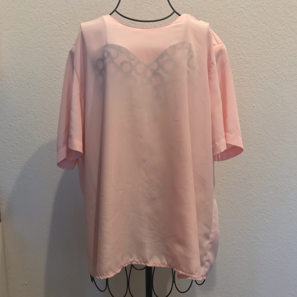 Sheer pink top